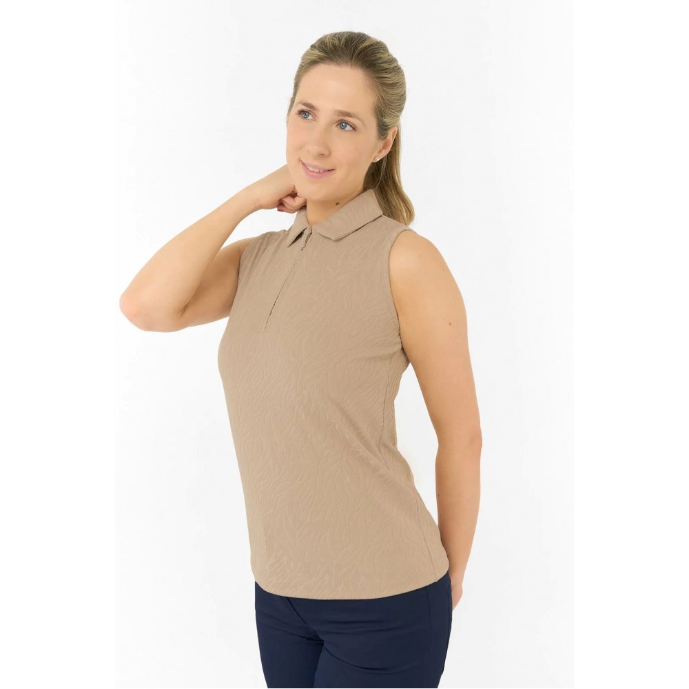 Rebekka Lily SL Polo Shirt - Sandstone