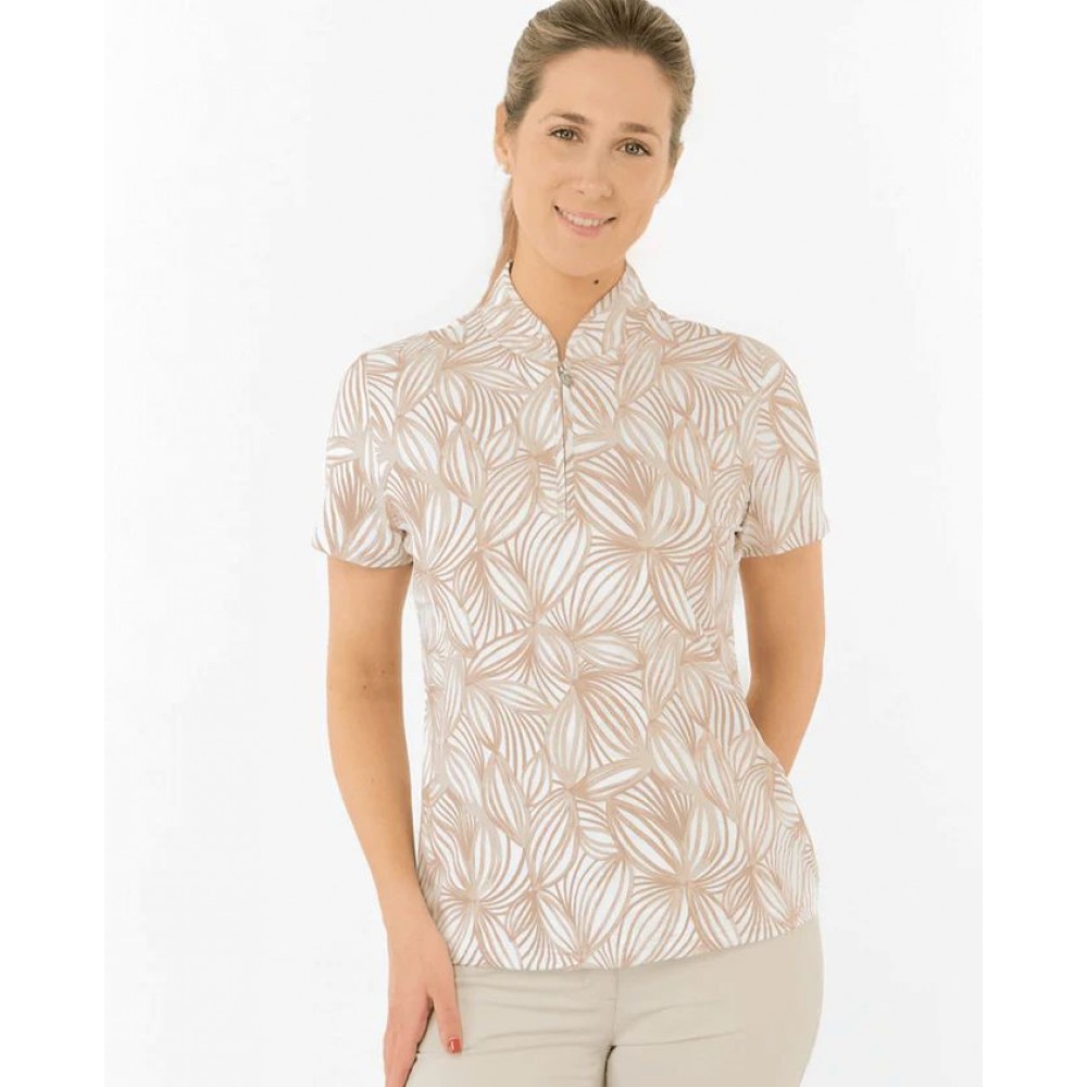 Ellen Short Sleeve Polo - Sand