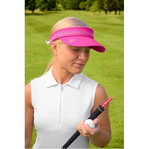 Crystal Visor - Hot Pink