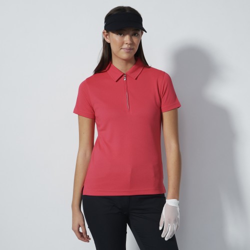 Peoria SS Polo - Intense Coral