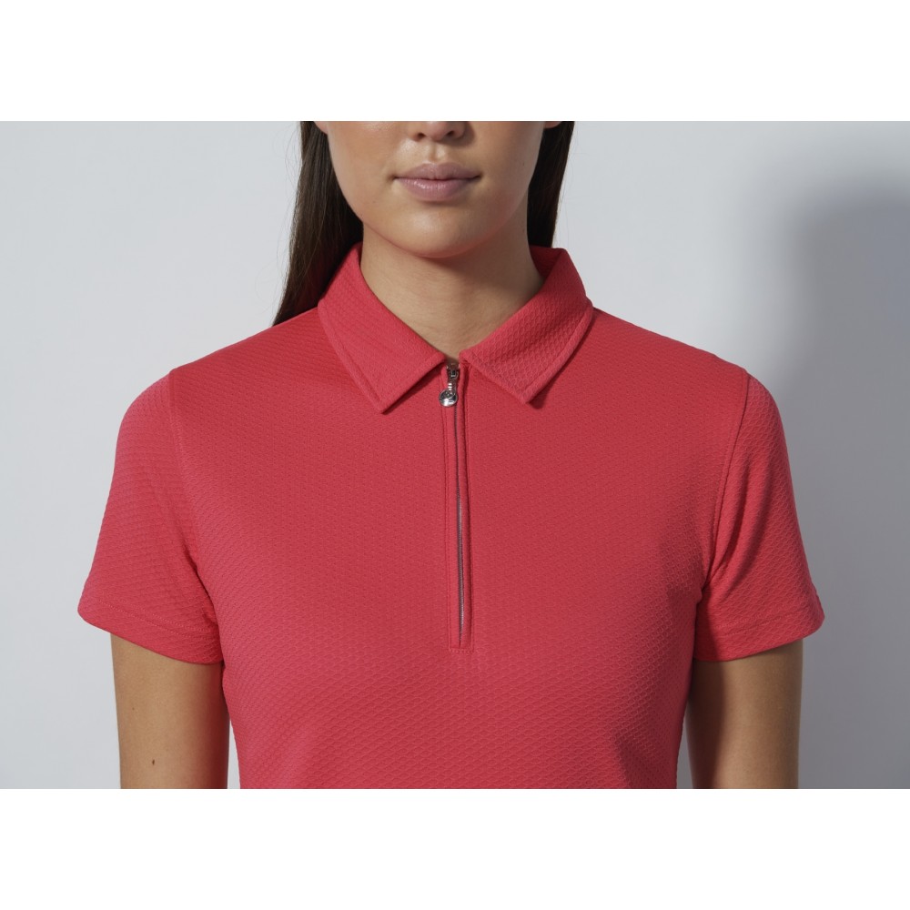 Peoria SS Polo - Intense Coral