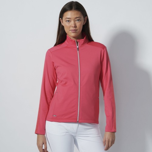 Cholet Full Zip Sweater - Intense Coral
