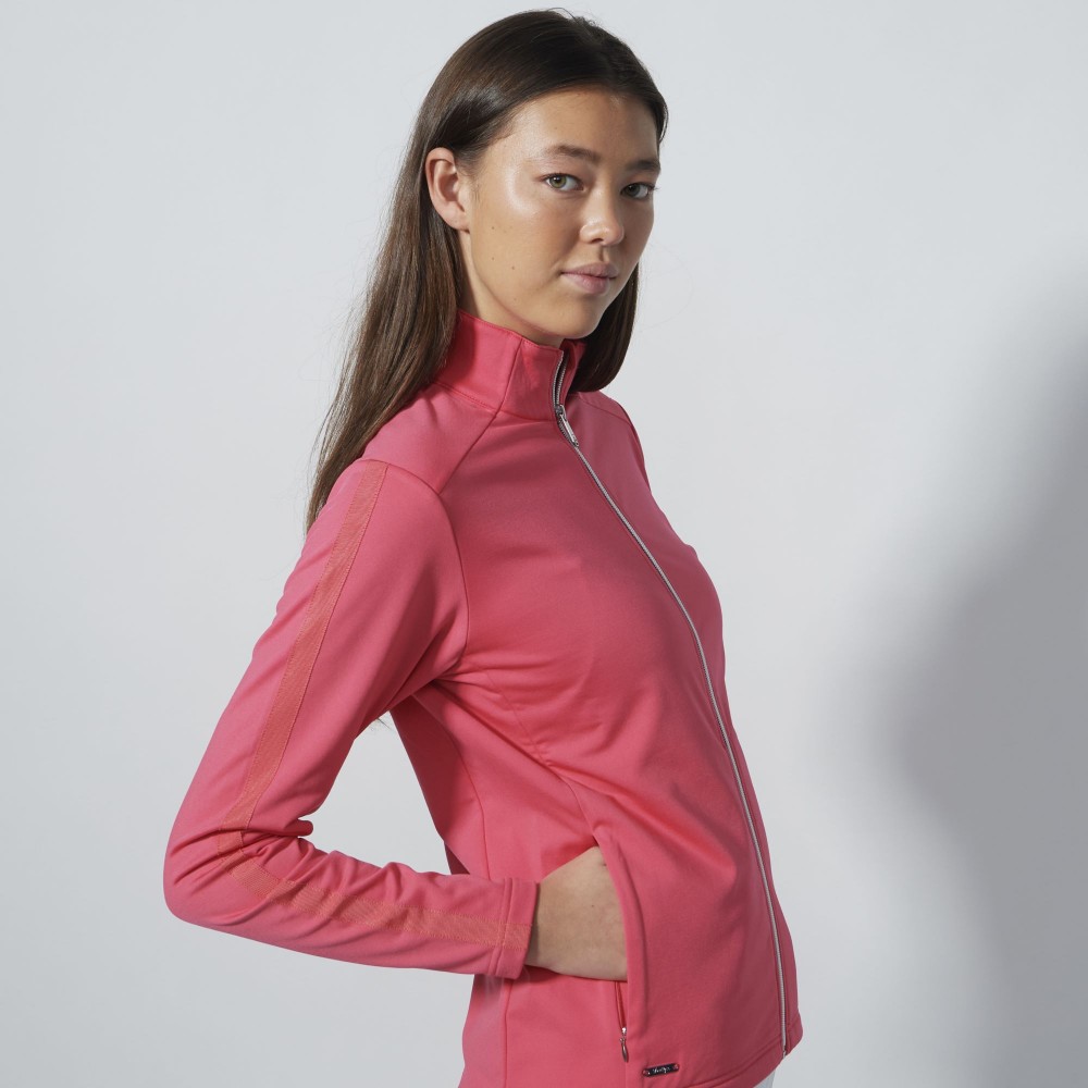 Cholet Full Zip Sweater - Intense Coral
