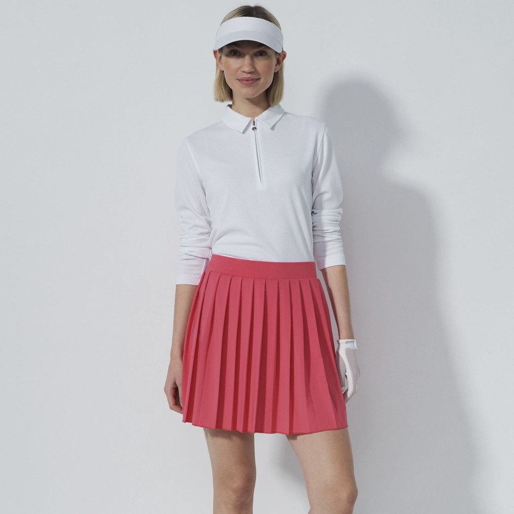 Pleated Skort 45 cm - Intense Coral