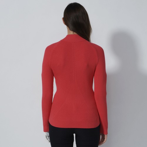 Rib Cardigan - Intense Coral