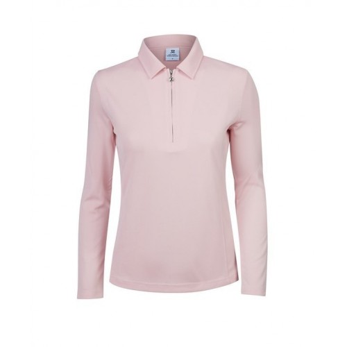  Macy Long Sleeve Polo - Light PInk