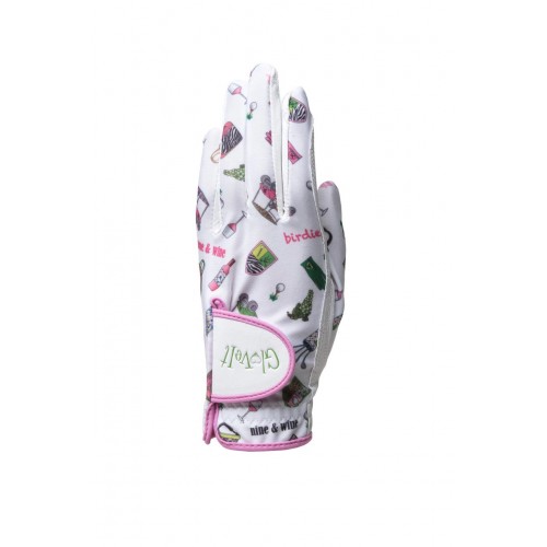 White Clear Dot Golf Glove 