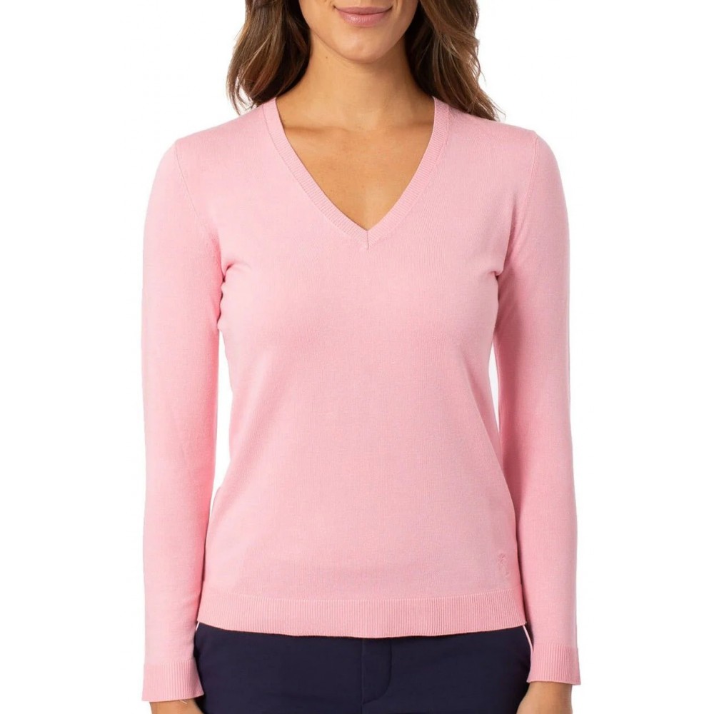 V-Neck Sweater - Light Pink