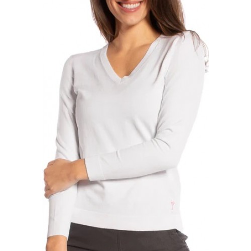 V-Neck Sweater - White