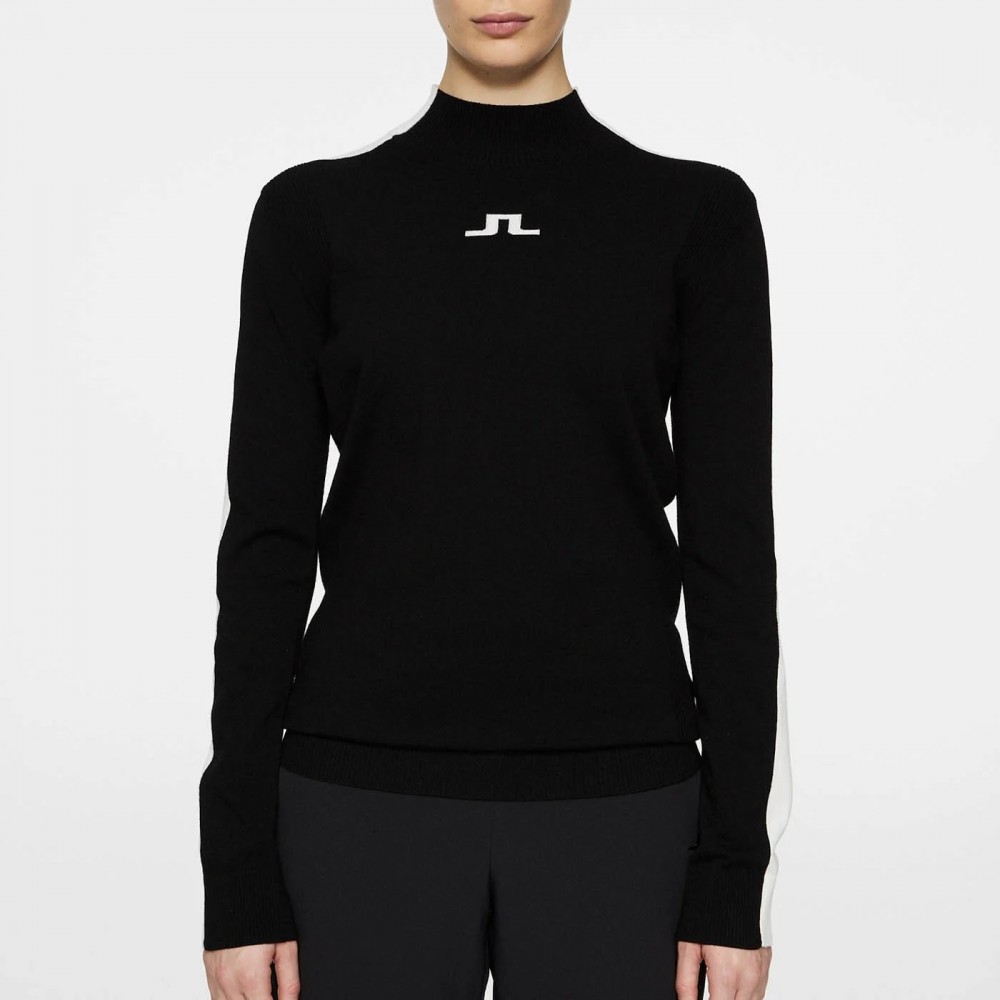 J.L Adia Knitted Sweater - Black/White