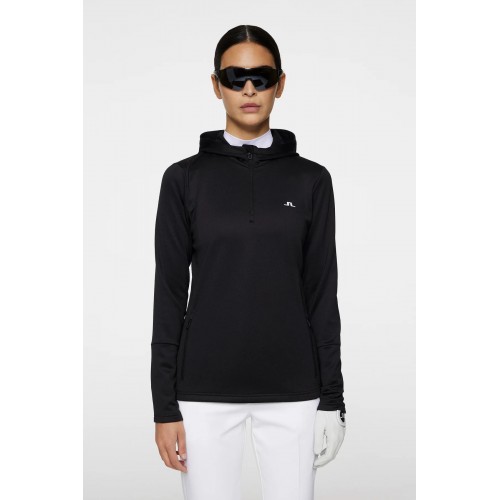 J.L Aerial Quarter Zip Hood - Black
