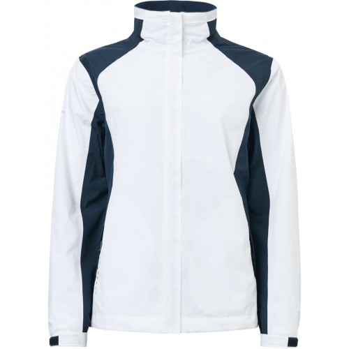Links Stretch Rainjacket - White / Navy Links Stretch Rainjacket - White / Navy