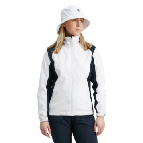 Links Stretch Rainjacket - White / Navy Links Stretch Rainjacket - White / Navy