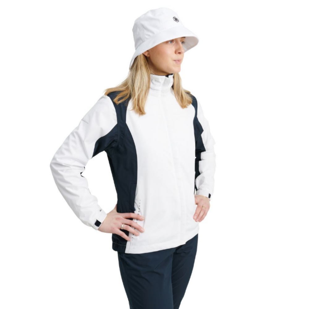 Links Stretch Rainjacket - White / Navy
