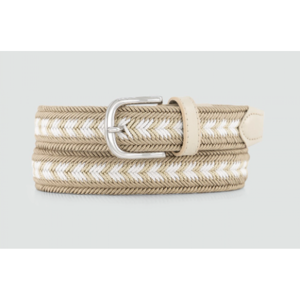 Alberto Dömu Belti - Drapplitað/Hvítt