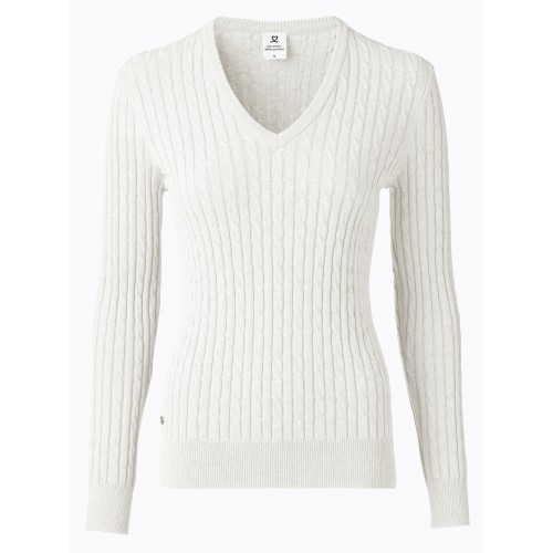 Madelene V-neck Pullover - White