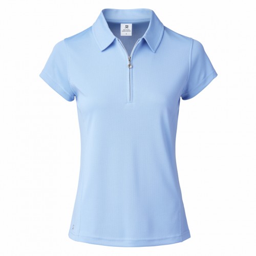 Macy Cap sleeve Polo Shirt - Alaska Blue