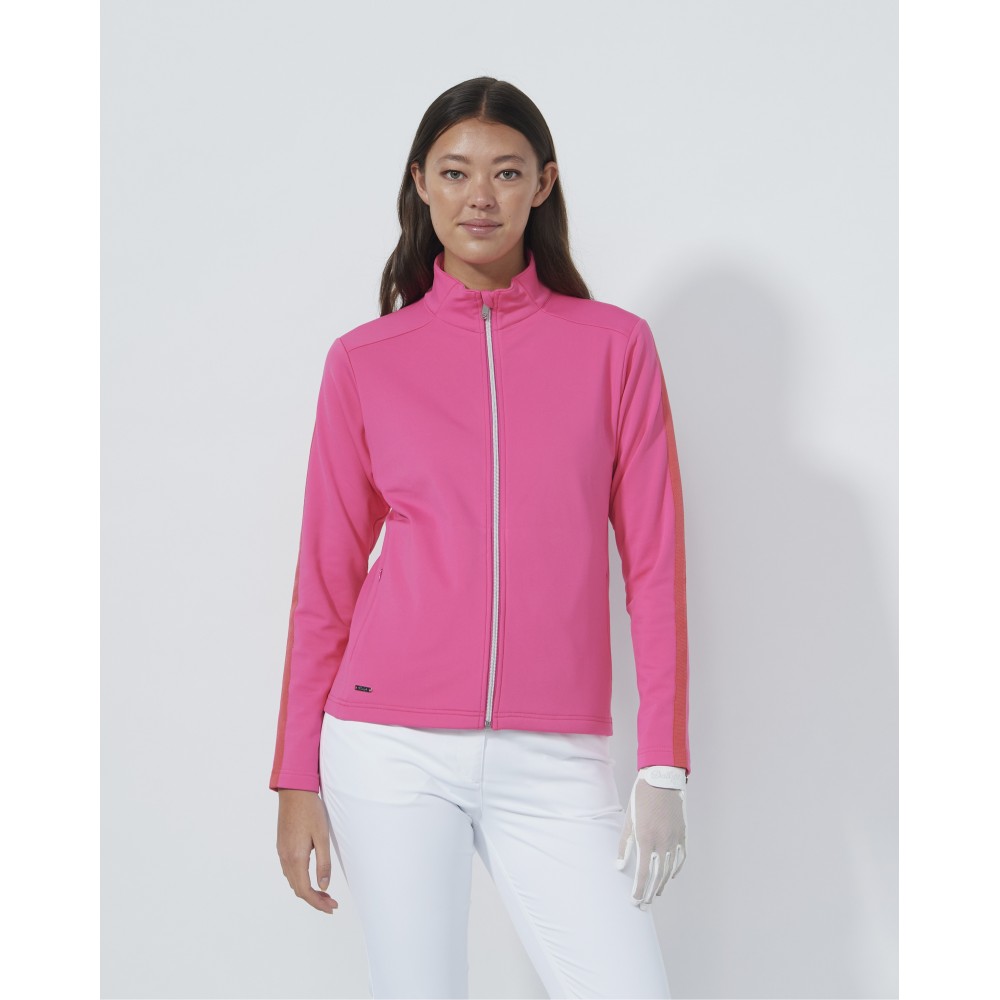 Cholet Full Zip Sweater - Radiant Pink
