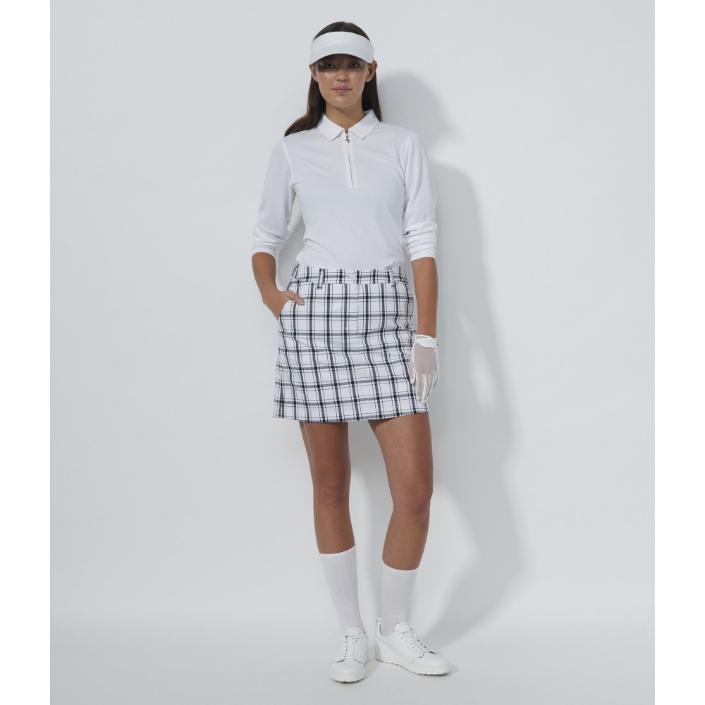 Plaid skort - 45 cm White/Black
