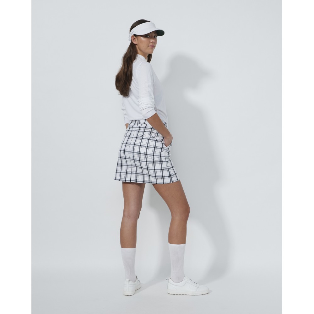 Plaid skort - 45 cm White/Black