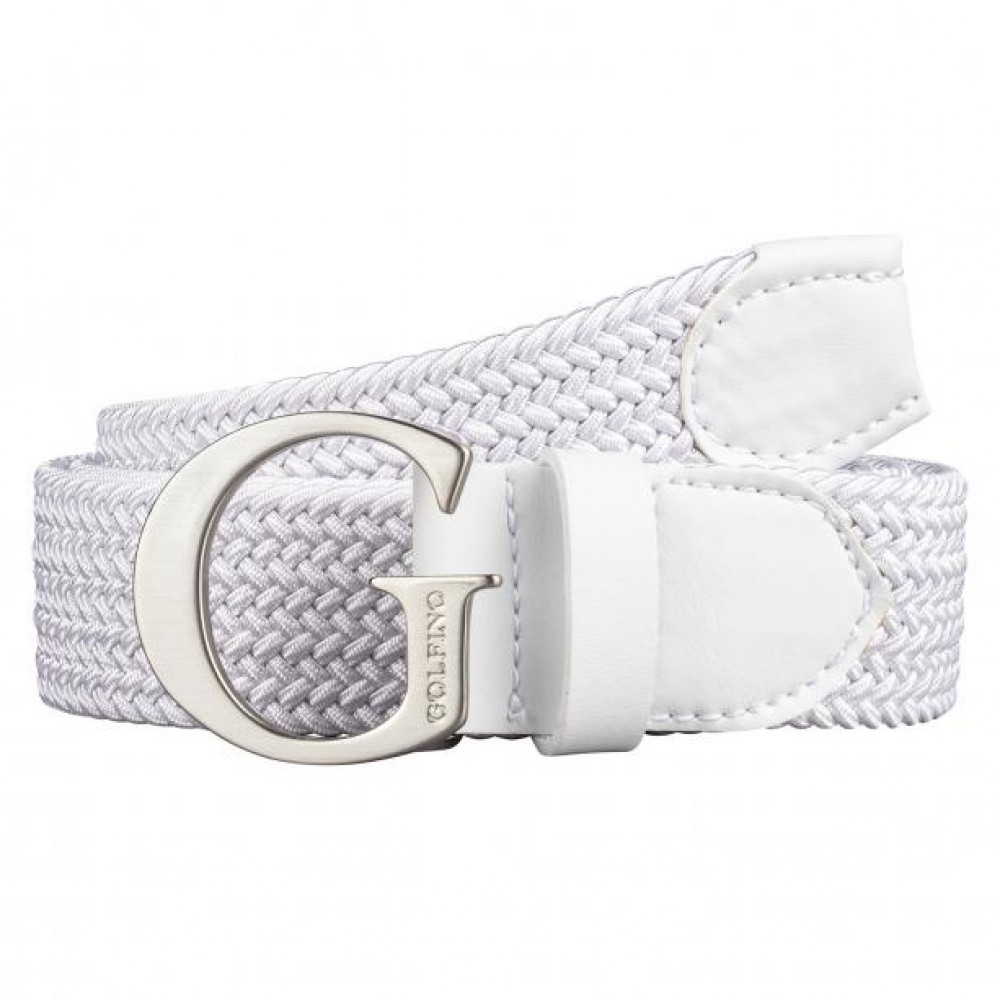 Golfino Woven Belt - White