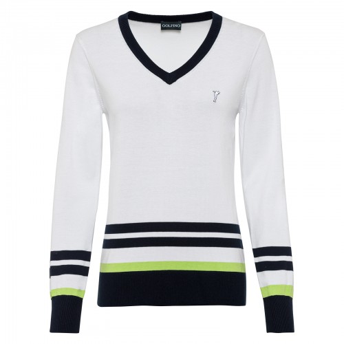 V-neck Pima Cotton Golf Sweater