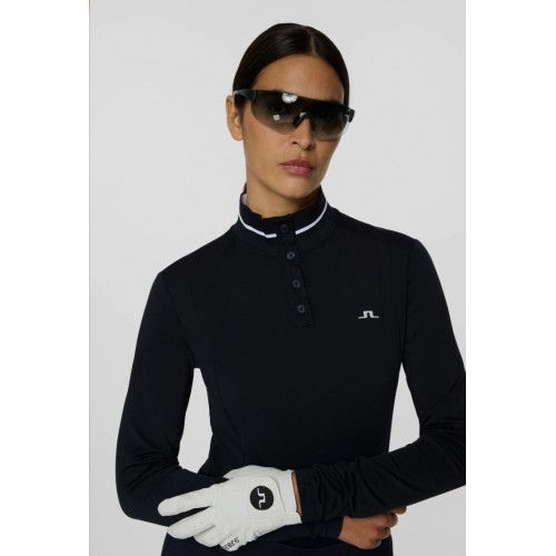 J.L Hertta Long Sleeve Polo - Navy