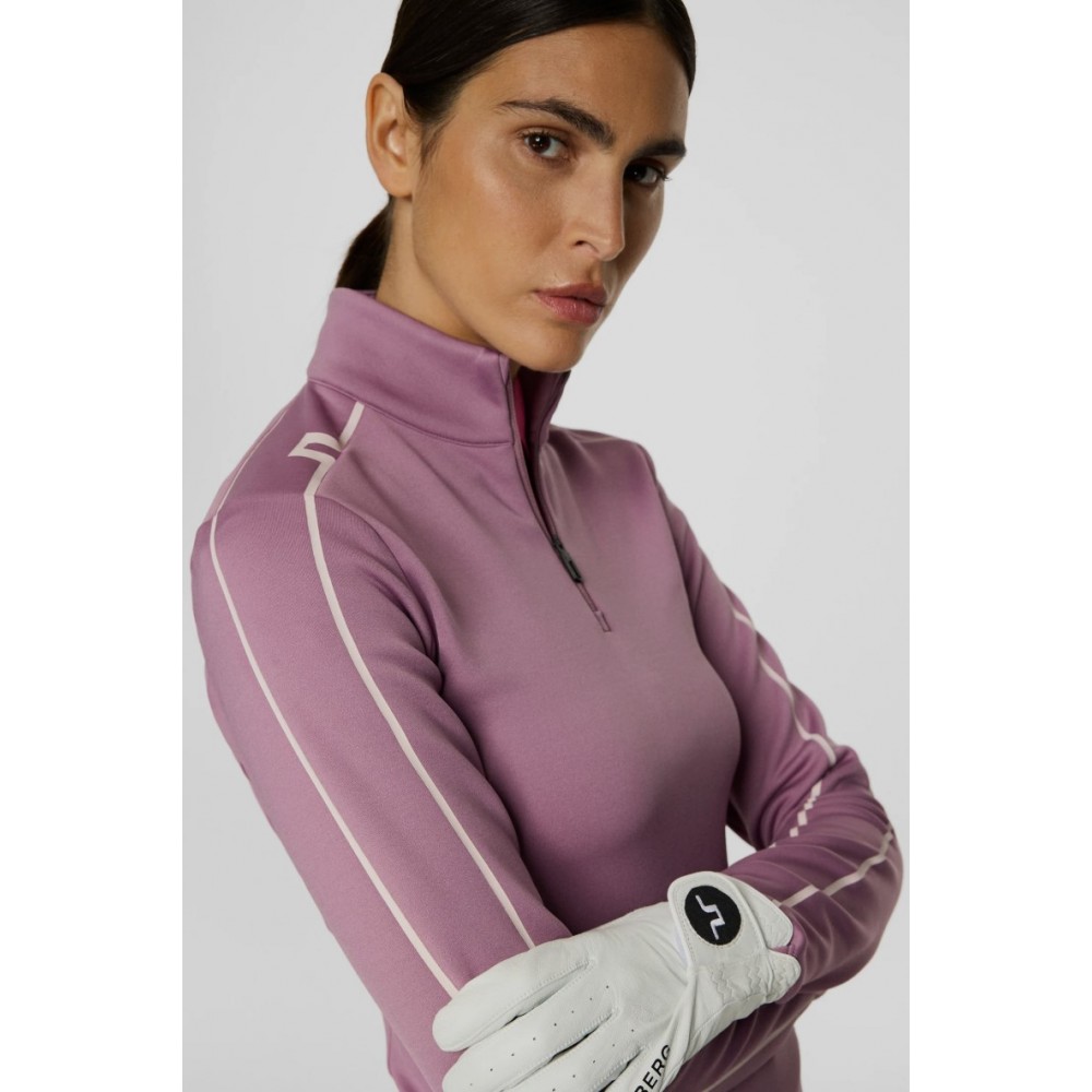 J.L Nefe Quarter Zip Mid Layer - Very Grape