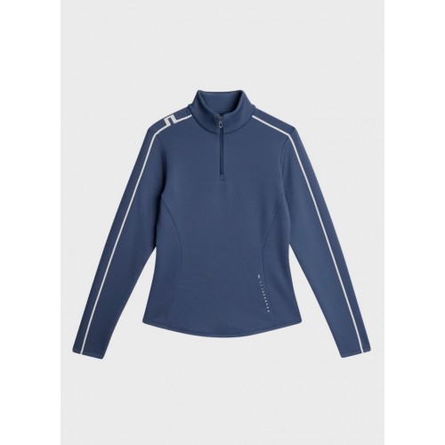 J.L Nefe Quarter Zip Mid Layer - Vintage Indigo