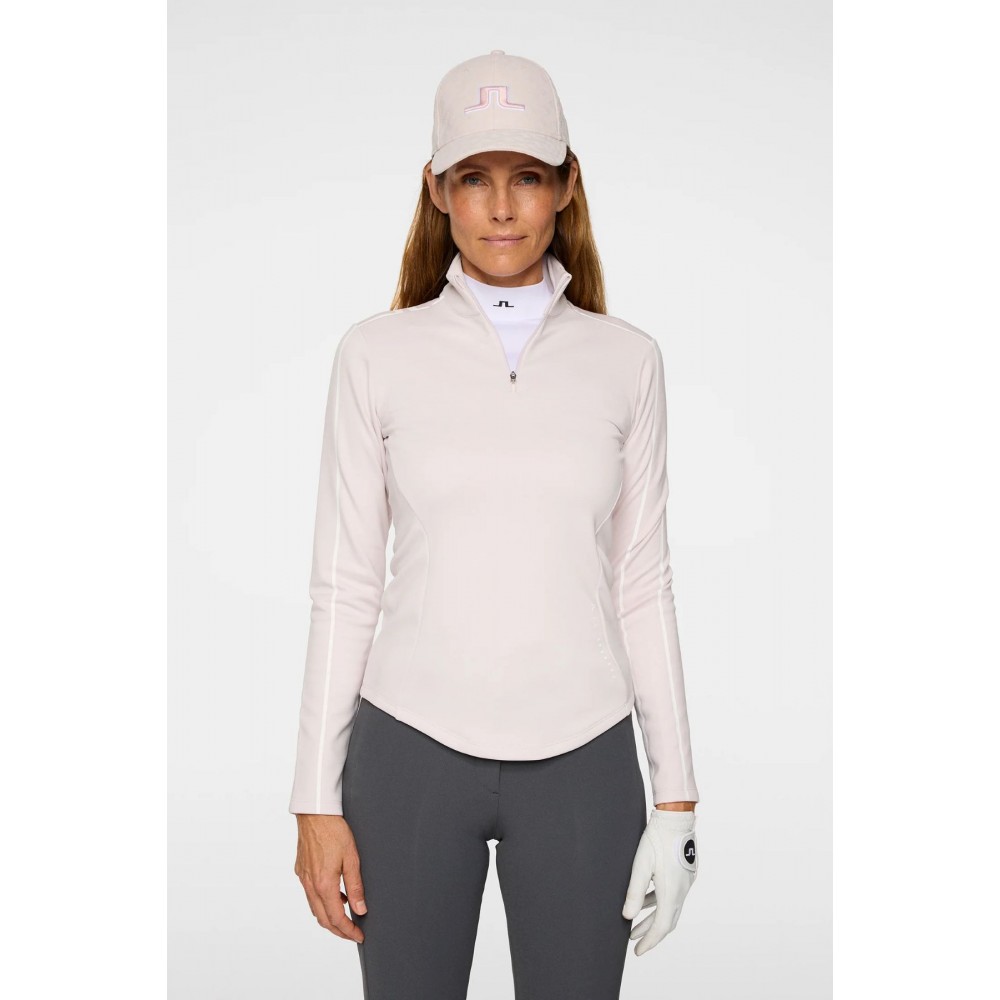 J.L Nefe Quarter Zip Mid Layer - Grey Lilac