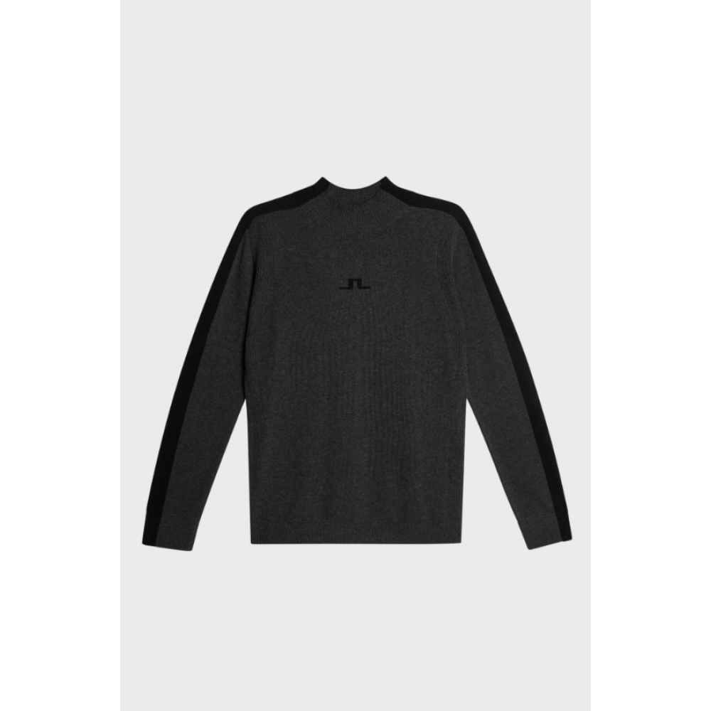 J.L Adeline Knitted Sweater - Dark Grey Melange