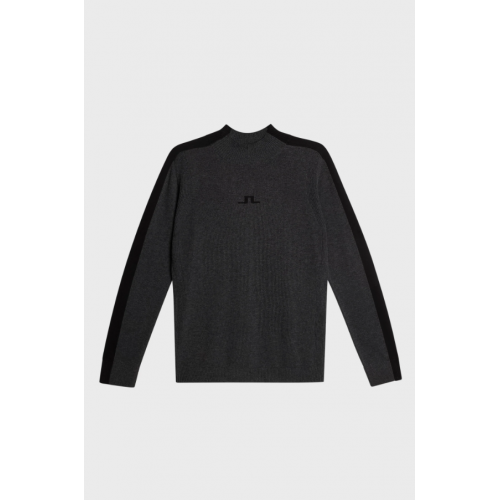 J.L Adeline Knitted Sweater - Dark Grey Melange