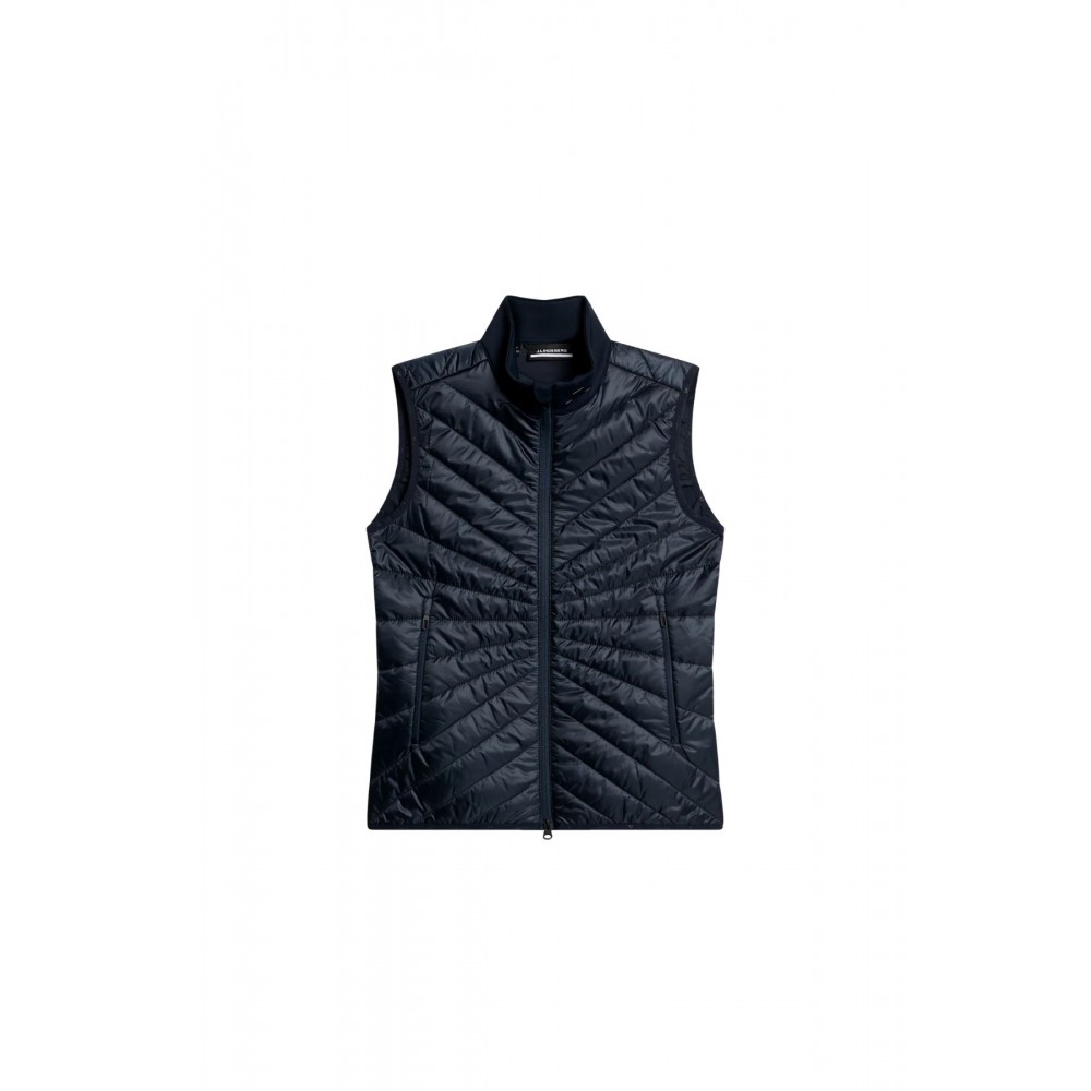 J.L Madde Quilt Hybrid Vest - Navy