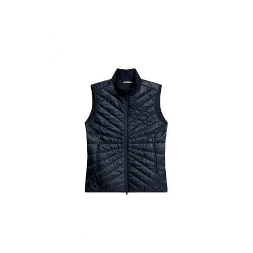 J.L Madde Quilt Hybrid Vest - Navy