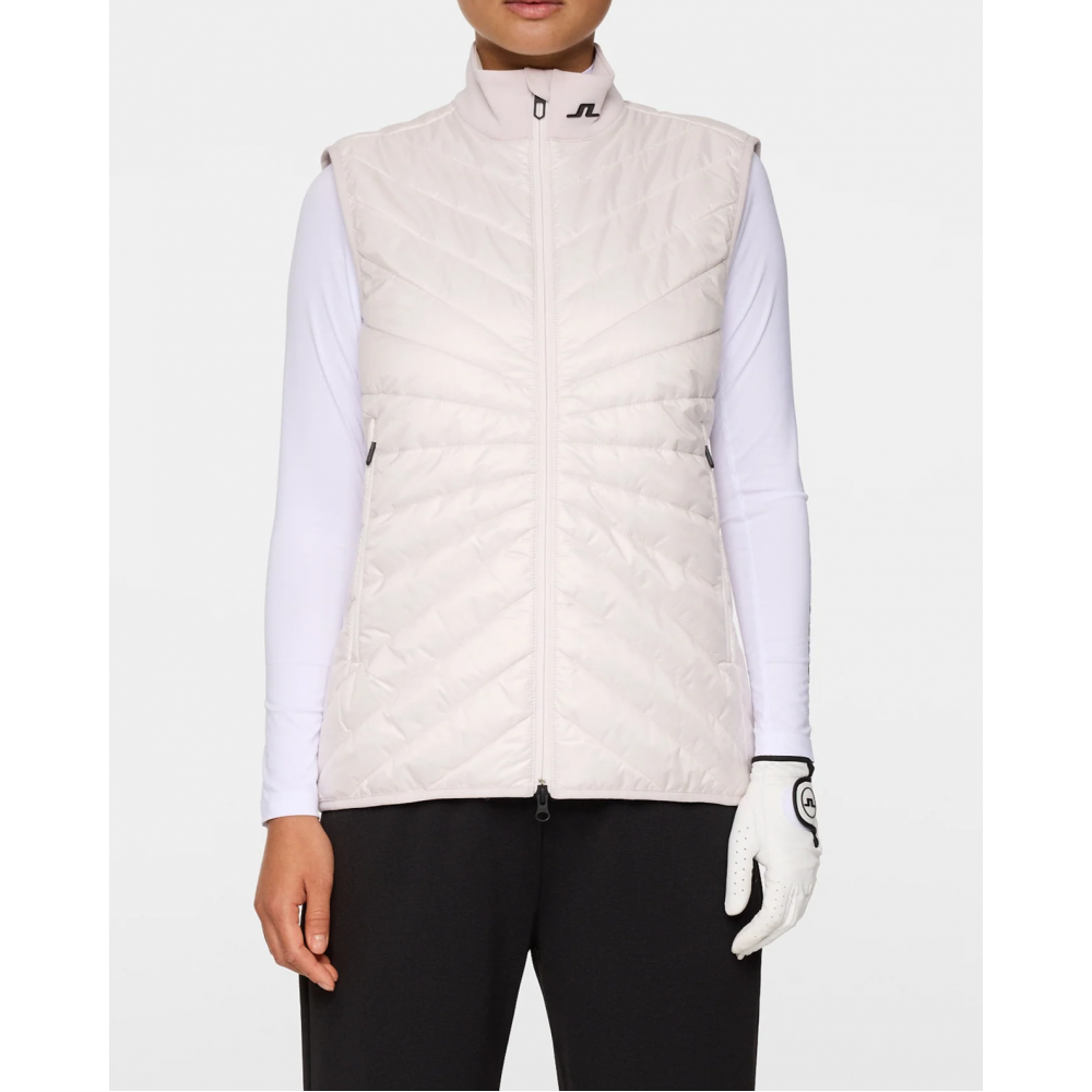 J.L Madde Quilt Hybrid Vest - Grey Lilac