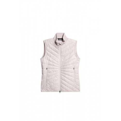 J.L Madde Quilt Hybrid Vest - Grey Lilac