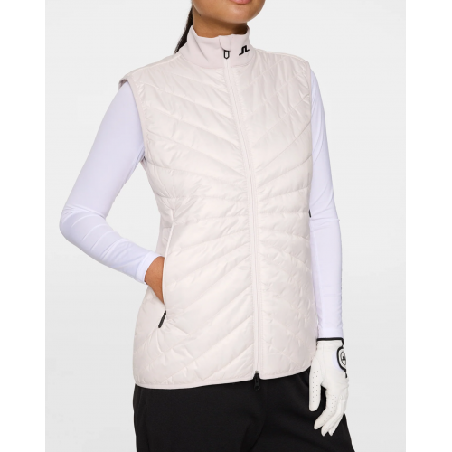 J.L Madde Quilt Hybrid Vest - Grey Lilac