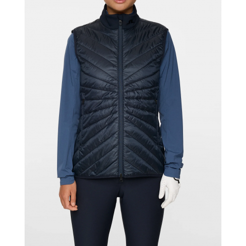 J.L Madde Quilt Hybrid Vest - Navy