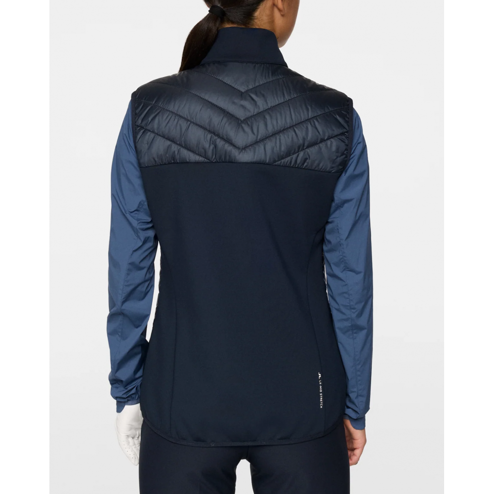 J.L Madde Quilt Hybrid Vest - Navy