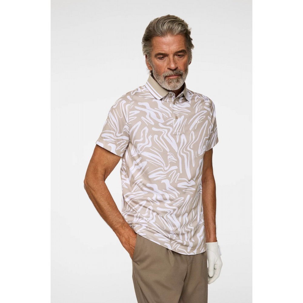 J.L  George Print Polo - Scribble String