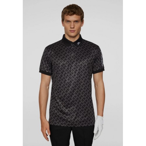 J.L Tour Tech Print Polo - Geo Tonal