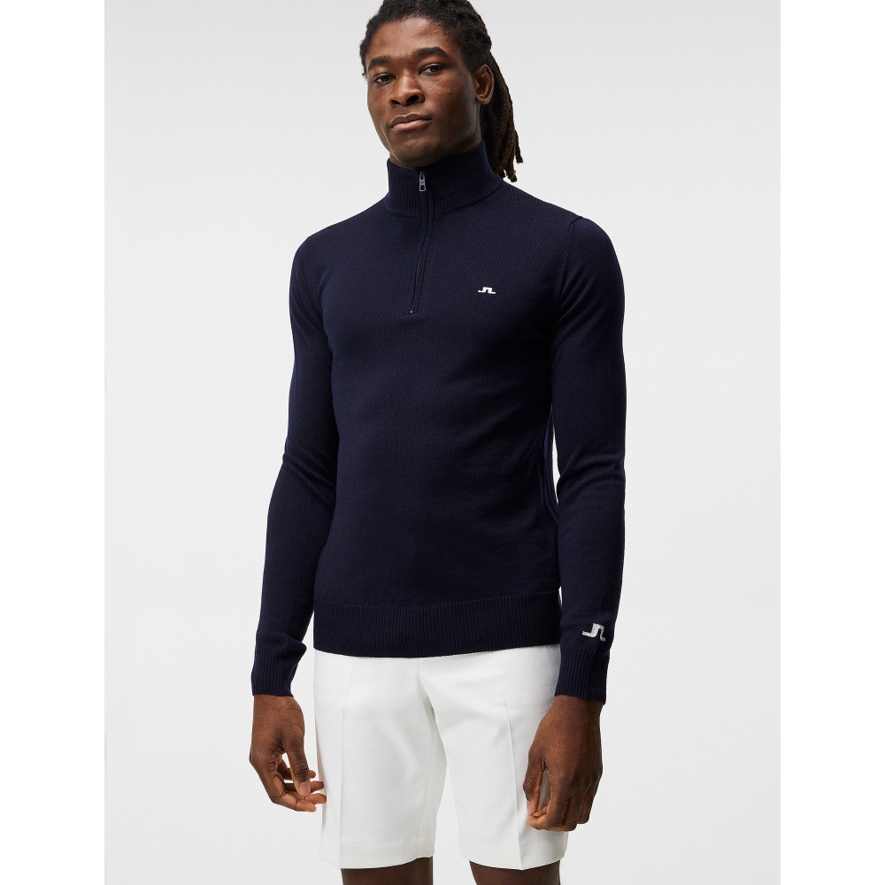 J.Lindeberg Kian Zipped Sweater - Navy