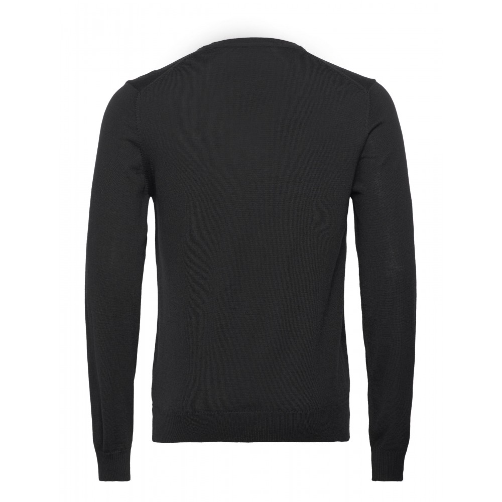 J.L Lymann Knitted Sweater- V neck - Black