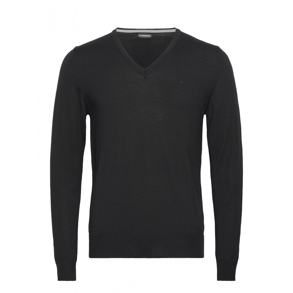 J.L Lymann Knitted Sweater- V neck - Black