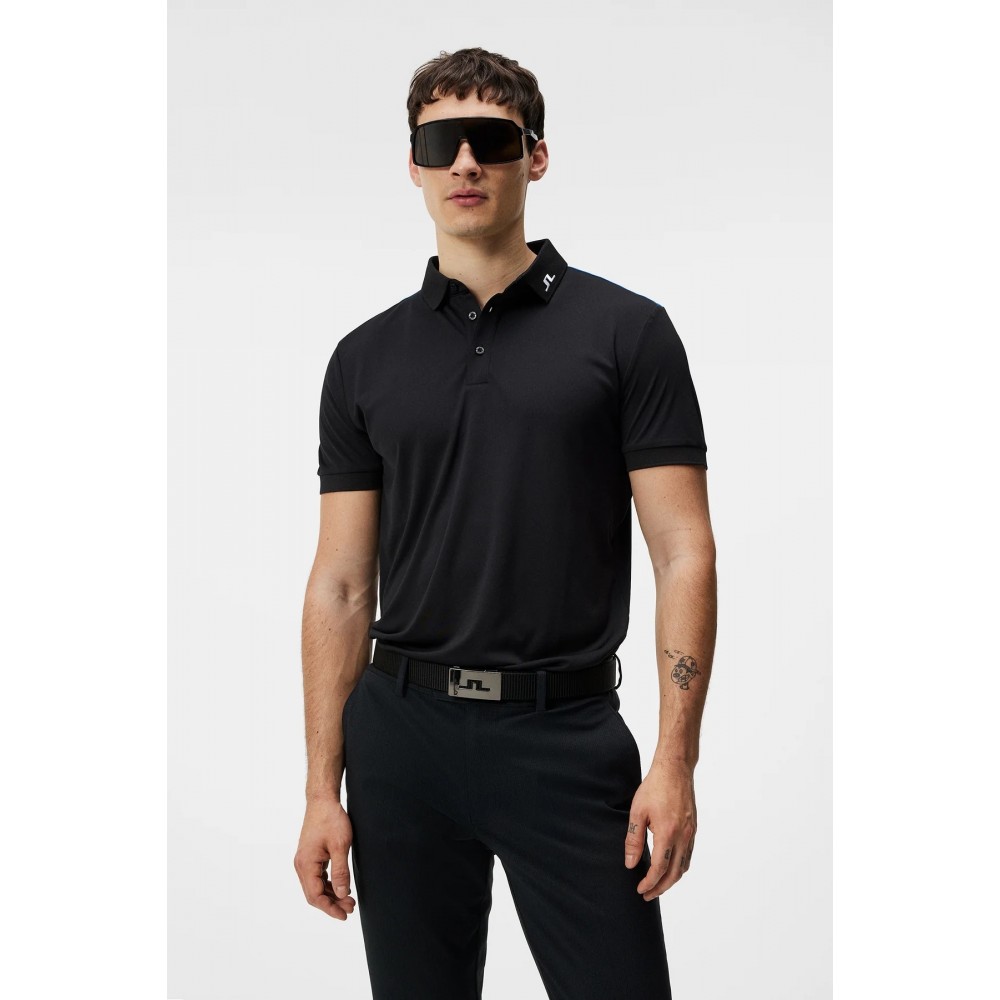 J.L Jeff Reg Fit Polo - Black