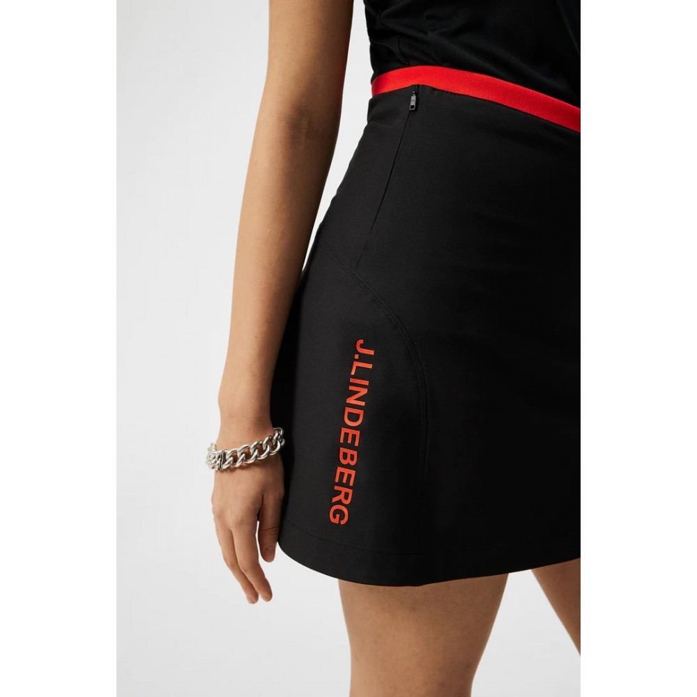 J.Lindeberg Themba Skirt - Black/Orange