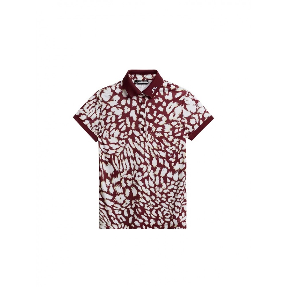 J.Lindeberg Tour Tech Print Polo - Glitch Leo