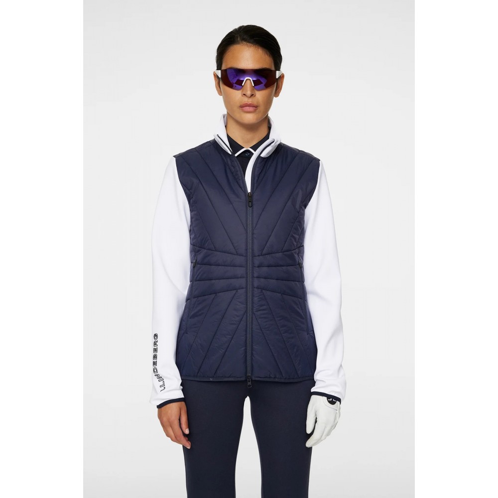 J.L Holma Quilt Hybrid Jacket - Navy